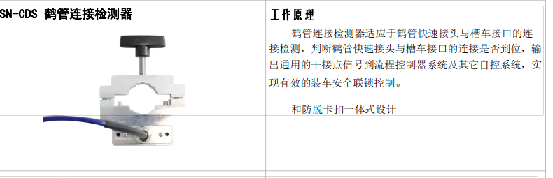 鹤管连接检测 鹤管连接卡扣 鹤管防脱联锁(图2)